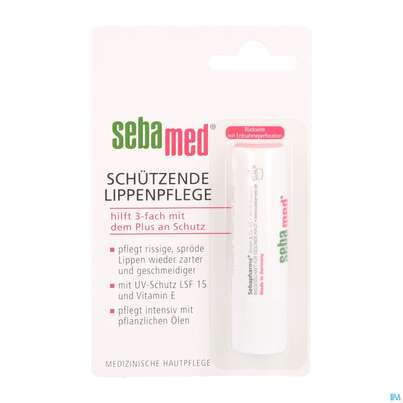 Sie sehen eine Packung Sebamed/sebapharma Lippenpflegestift 4,8g, Produktbild: 01 Sebamed/sebapharma Lippenpflegestift 4,8g, A-Nr.: 3399362 - 01