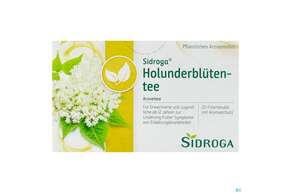 Sie sehen eine Packung Sidroga Tee Doppelkammerbeutel Holunderblueten 20st, Produktbild: 01 Sidroga Tee Doppelkammerbeutel Holunderblueten 20st, A-Nr.: 2429262 - 01