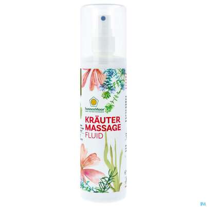 Sie sehen eine Packung Sonnenmoor Kraeuter-massagefluid Spruehflasche 200ml, Produktbild: 01 Sonnenmoor Kraeuter-massagefluid Spruehflasche 200ml, A-Nr.: 4106669 - 01