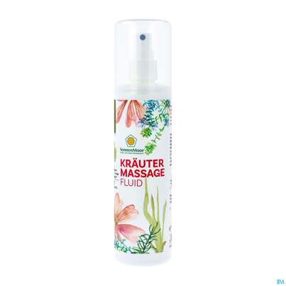 Sie sehen eine Packung Sonnenmoor Kraeuter-massagefluid Spruehflasche 200ml, Produktbild: 02 Sonnenmoor Kraeuter-massagefluid Spruehflasche 200ml, A-Nr.: 4106669 - 02