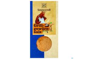 Sie sehen eine Packung Sonnentor Gewuerzmischung/bio Grillsalz 00397 100g, Produktbild: 01 Sonnentor Gewuerzmischung/bio Grillsalz 00397 100g, A-Nr.: 3739332 - 01