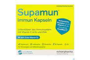Sie sehen eine Packung Supamun Immun Kapseln 60st, Produktbild: 01 Supamun Immun Kapseln 60st, A-Nr.: 5092395 - 01