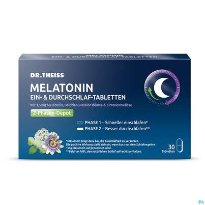 Melatonin Tabl Ein +durchschlaf Dr.theiss 30st, A-Nr.: 5800337 - 01