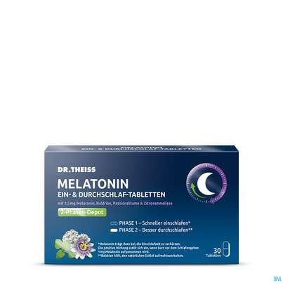 Melatonin Tabl Ein +durchschlaf Dr.theiss 30st, A-Nr.: 5800337 - 02