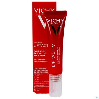 Sie sehen eine Packung Vichy Liftactv Collagen/specialist Augenpflege 15ml, Produktbild: 14 Vichy Liftactv Collagen/specialist Augenpflege 15ml, A-Nr.: 5720673 - 14
