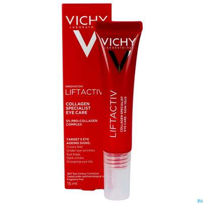 Sie sehen eine Packung Vichy Liftactv Collagen/specialist Augenpflege 15ml, Produktbild: 17 Vichy Liftactv Collagen/specialist Augenpflege 15ml, A-Nr.: 5720673 - 17
