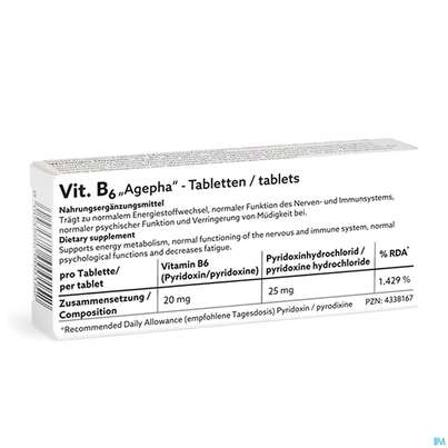 Vitamin B6 Tabl Dl 20st, A-Nr.: 4338167 - 03