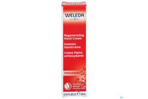 Sie sehen eine Packung Weleda Granatapfel Regenerationshandcreme 10ml, Produktbild: 01 Weleda Granatapfel Regenerationshandcreme 10ml, A-Nr.: 3755928 - 01