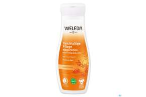 Sie sehen eine Packung Weleda Sanddorn Reichhaltige Pflege Koerperlotion 200ml, Produktbild: 01 Weleda Sanddorn Reichhaltige Pflege Koerperlotion 200ml, A-Nr.: 3694919 - 01