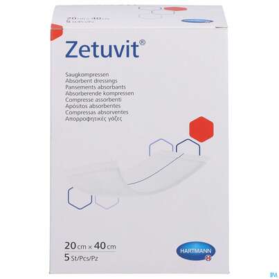 Zetuvit Saugkompressen Steril 20x 40cm 5st, A-Nr.: 1166518 - 01